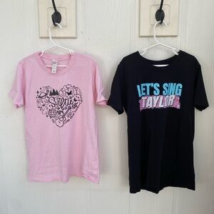 2 TAYLOR SWIFT GRAPHIC T-SHIRT SZ 14-16Y